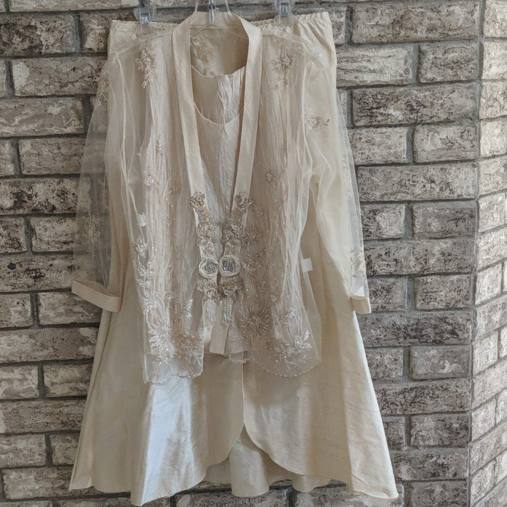 Lee Andersen Silk Skirt, Blouse, Overlay Medium